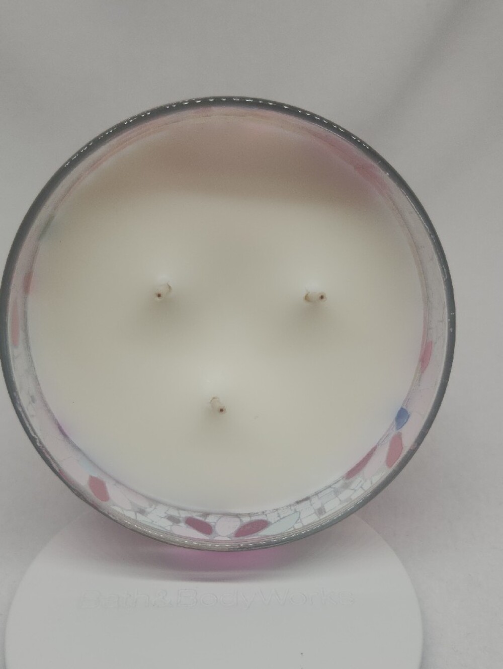 Bath & Body Works Warm Summer Evening Candle - Pink, Coral, Purple Floral Jar - Picture 4 of 5